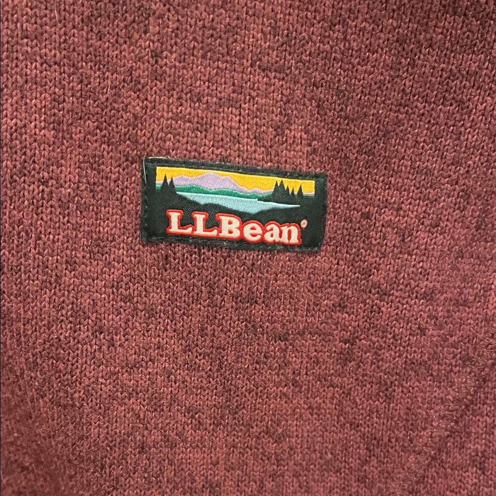 L.L. Bean Burgundy Knit Sweater - Picture 2 of 5